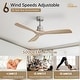 preview thumbnail 39 of 86, Sofucor 48/52 Inch Ceiling Fan with Light, Solid Wood Blades for Living Room, Bedroom,Smart Optional