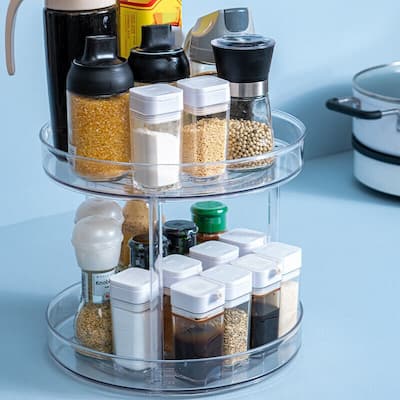2 Tier Spinning Cabinet Spice Rack