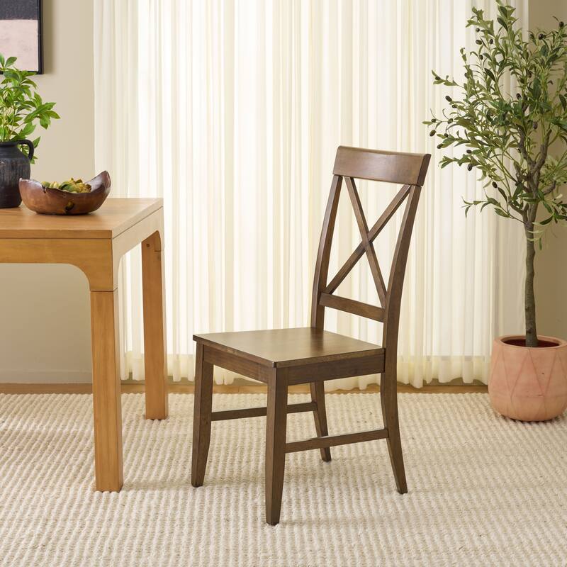 SAFAVIEH HOME Ksenia X-Back Side Chair - 18"W x 22"D x 38"H