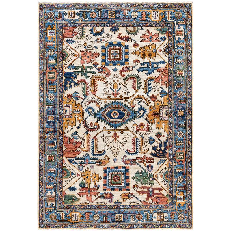 Serapi One-of-a-Kind Hand-Knotted Area Rug - Ivory - 4' 1" x 6' 0"