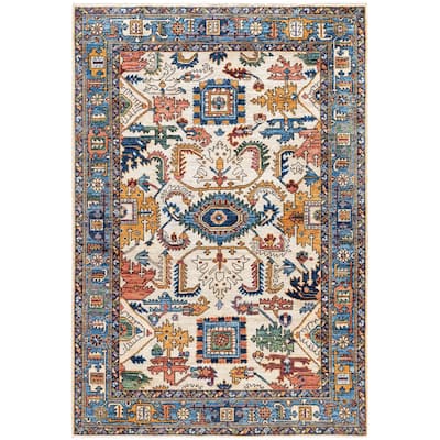 Serapi One-of-a-Kind Hand-Knotted Area Rug - Ivory - 4' 1" x 6' 0"