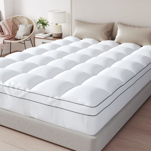 slide 2 of 10, 4 Inch White Memory Foam Mattress Covers King
