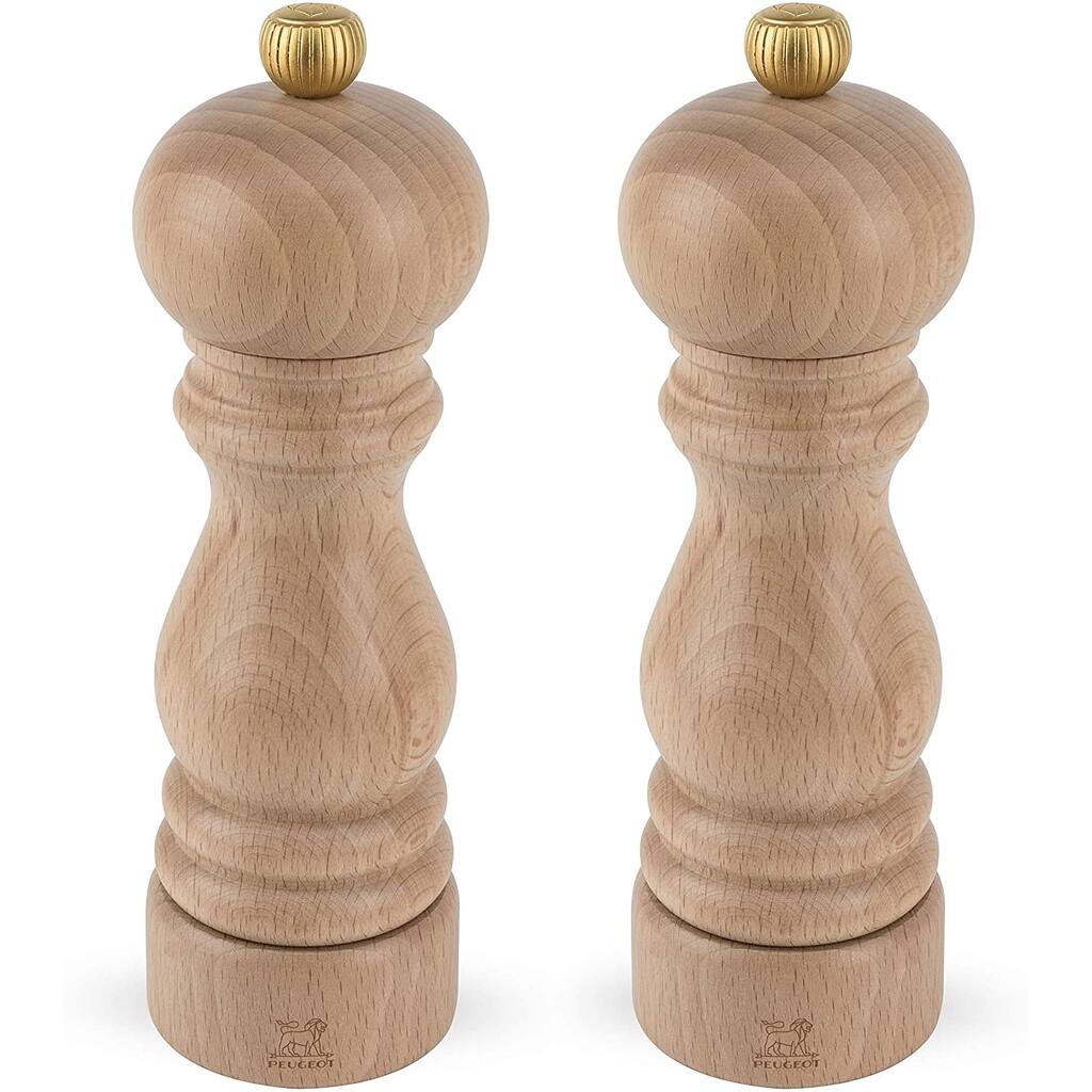 Peugeot Paris U'Select 7 Inch Salt and Pepper Mill Set, Natural - 2.25 x 2.25 x 7 inches