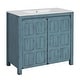 preview thumbnail 75 of 161, GDFStudio - Elysia Wood Bathroom Vanity with Ceramic Sink & Storage Cabinet Organizer