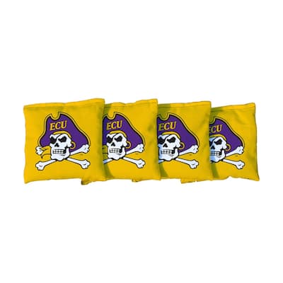 East Carolina University ECU Pirates Yellow Cornhole Bags