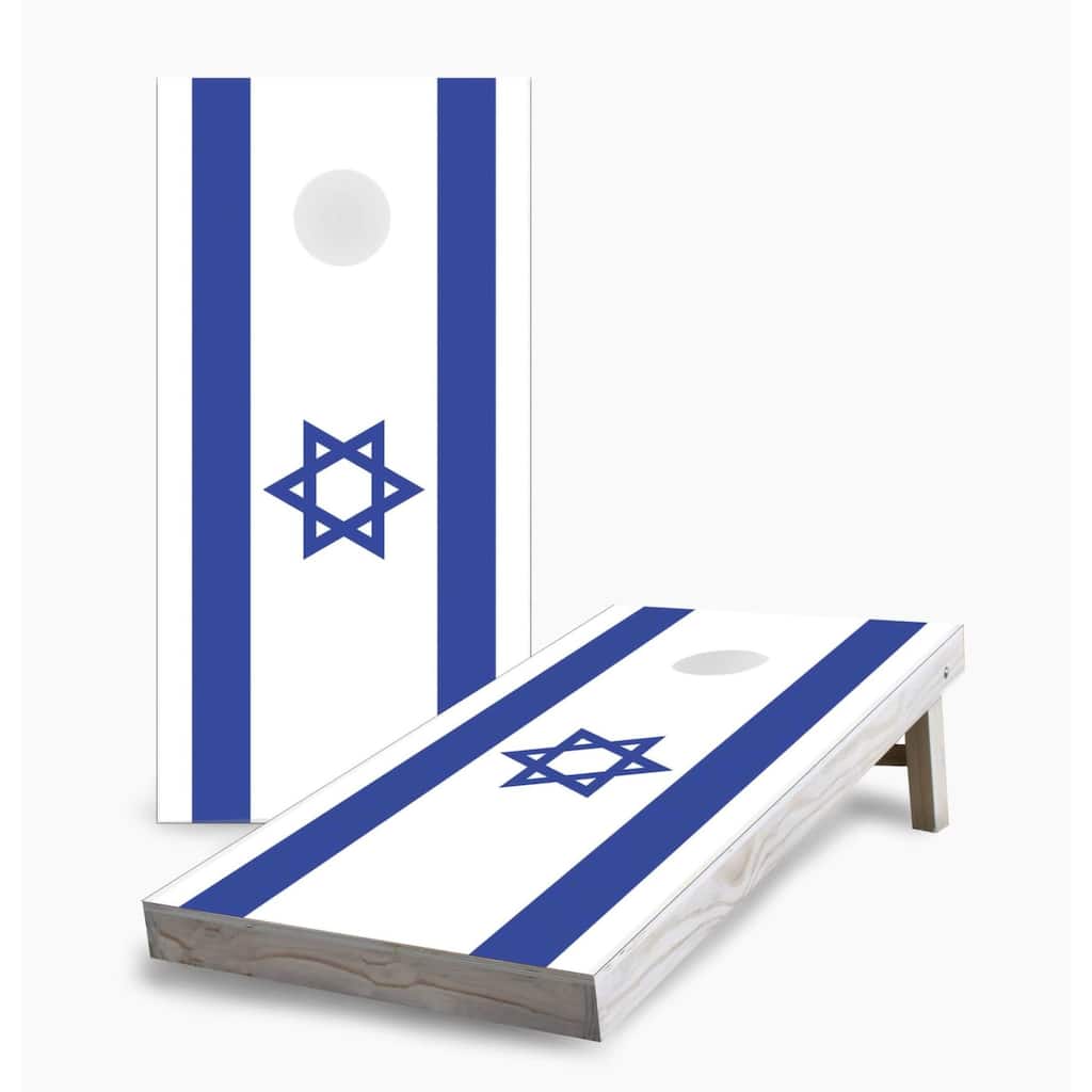Israeli Flag Cornhole Game (Choose Wraps or Boards)