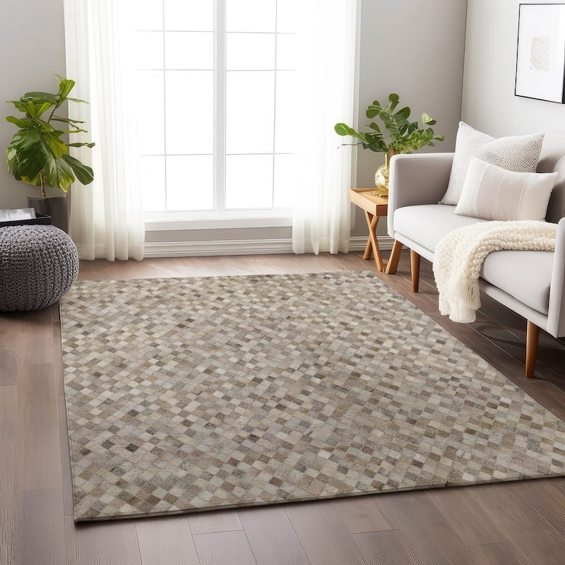 Premium Washable Super Soft Modern Diamond Mayfield Rug - Gray - 8' x 10' - Rectangle