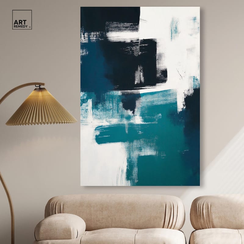 Weight of Teal II Canvas by Art Remedy, Gallery Wrapped