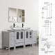 preview thumbnail 123 of 146, 72" Bathroom Vanity Set Glass Ceramic Vessel Sink Side Cabinet Combo