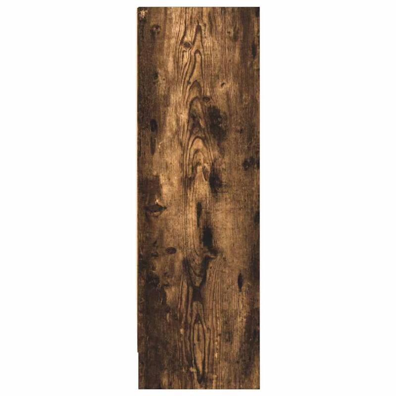 vidaXL Bookshelf Smoked Oak Engineered Wood Compact Bookshelf