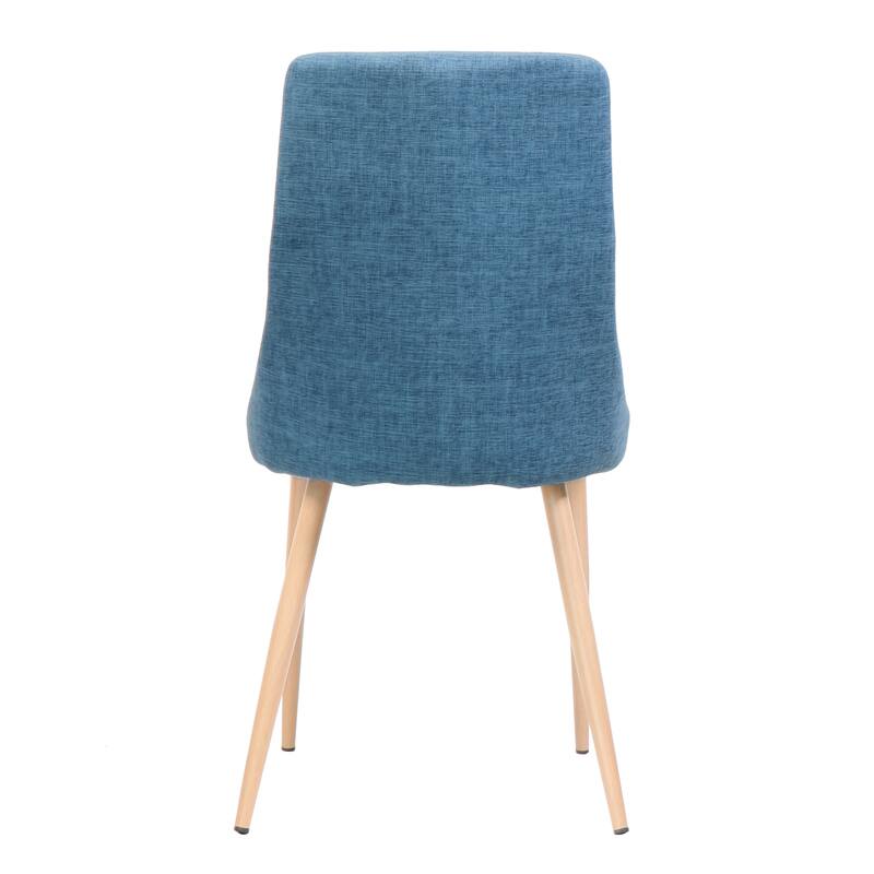 Dining Chairs Set of 2, Fabric Upholstered Armless Side Chairs, Modern Curved Back Dining Chairs for Kitchen, Living Room