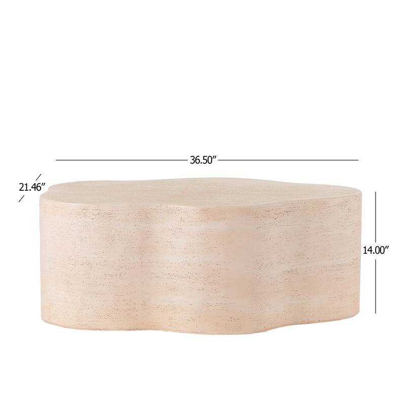 Christopher Knight Home - Modern Indoor & Outdoor Coffee Table with Cloud-Shaped Design