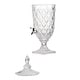preview thumbnail 3 of 5, A&B Home Clear and Polished Silver 19-inch Diamond Pattern Lidded Drink Dispenser