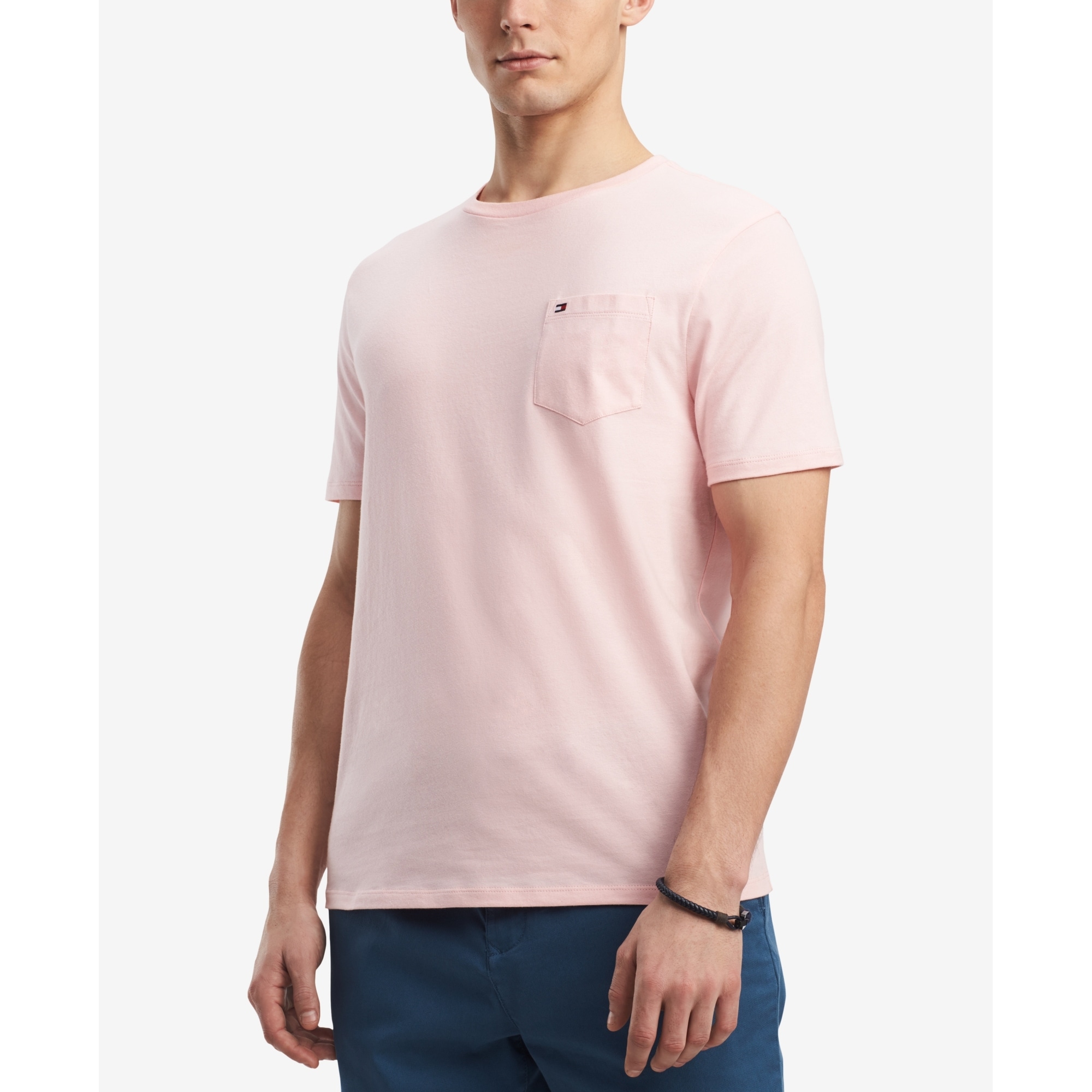 mens pink tommy hilfiger shirt
