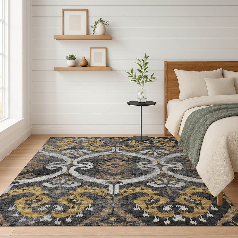 Machine Washable Indoor/ Outdoor Global Empire Chantille Rug