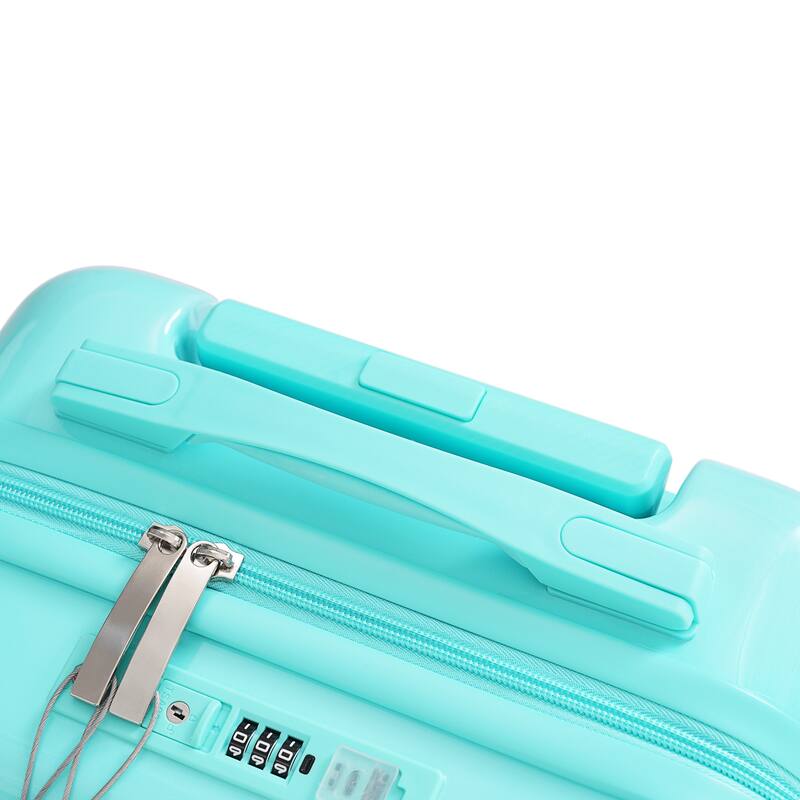High Quality Front Opening Luggage Sets 3 Piece, ABS+PC Hard Carry on Suitcase with USB Port and Cup Holder & Spinner Wheels