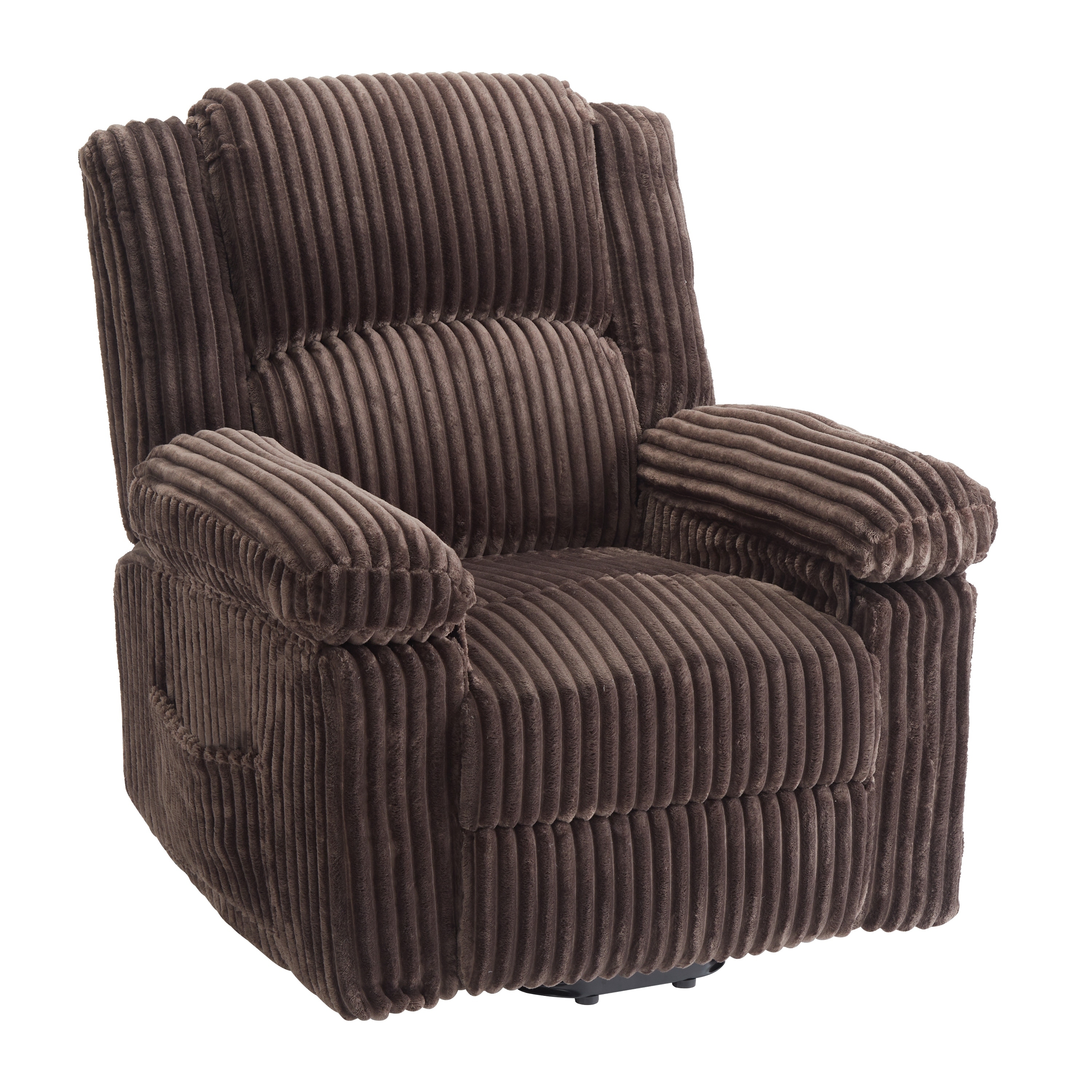 Garvee Corduroy Recliner Chair, Manual Adjustable 90°-160° Recliner Sofa with Side Pocket