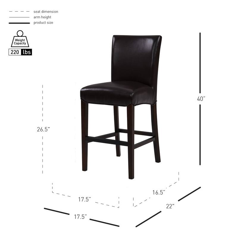 NPD Furniture Milton Bonded Leather Counter Stool