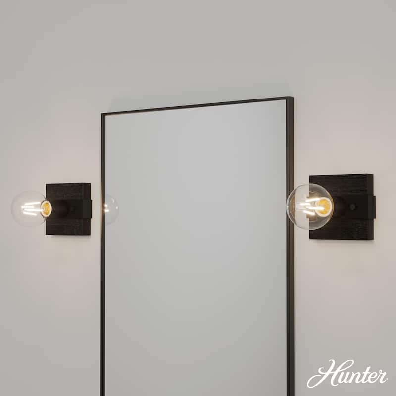 Hunter Donelson 1 Light Wall Sconce - Farmhouse, Rustic - Damp-Rated