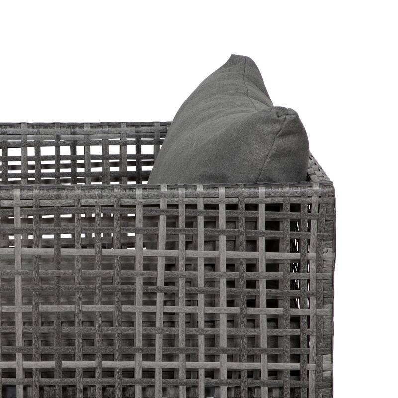 Audy Outdoor 4-Piece Cushioned Rattan Patio Furniture Chat Set