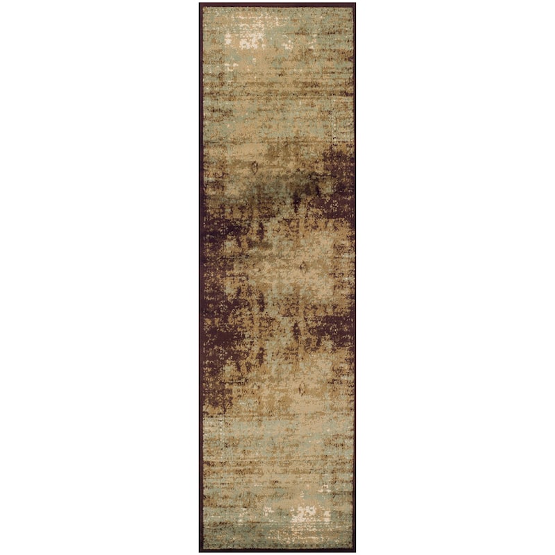 Superior Acid Wash Modern Gradient Indoor Area Rug or Runner - 2' 7" x 8' - Slate