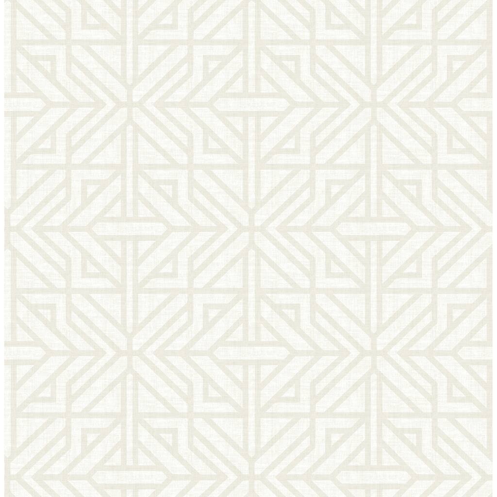 A-Street Prints Hesper Ivory Geometric Wallpaper