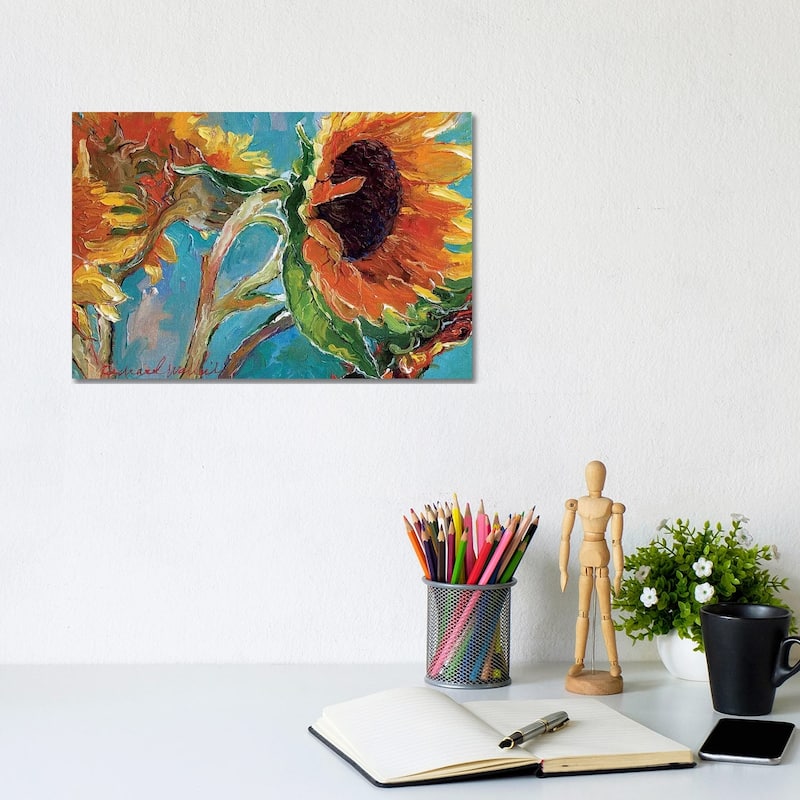 iCanvas "Sunflowers V" by Richard Wallich Canvas Print - 8x12x0.75
