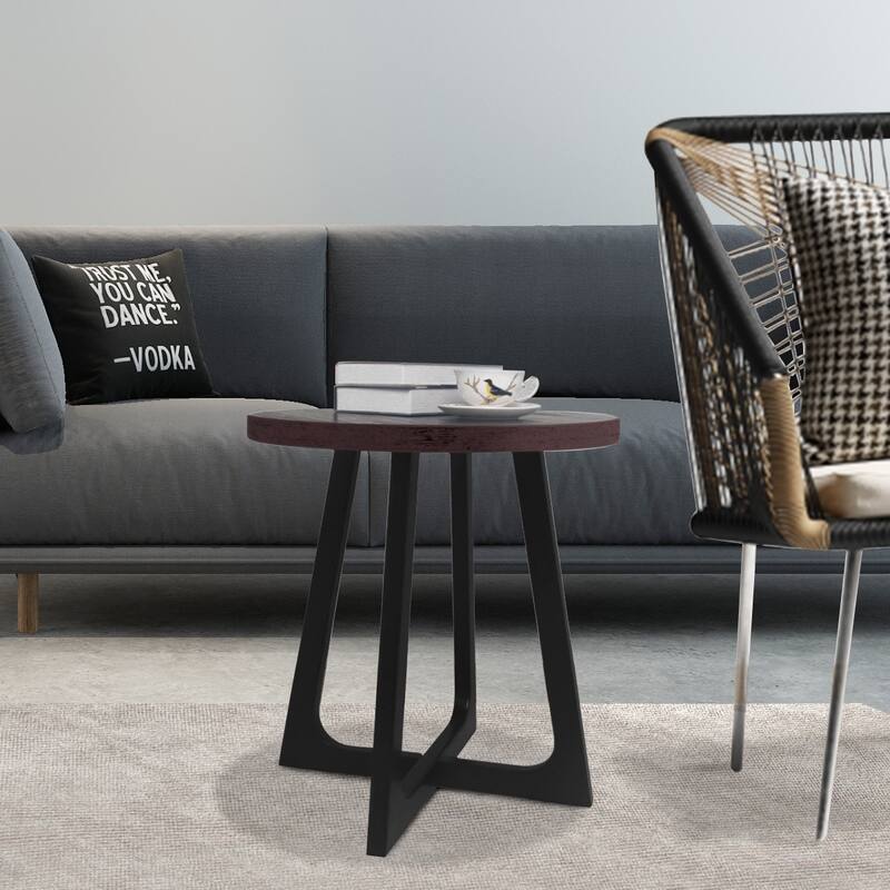 HGMart End Table 20 Inch Round Side Table Modern Living Room Small Coffee Table Nightstand