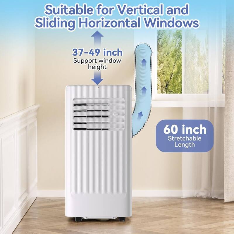 10000 BTUs Portable Air Conditioner Cools Up to 560 Sq. Ft. Rooms, Home, Office, Dorms - N/A