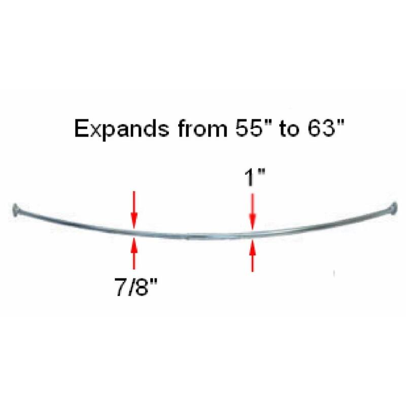 Design House 533620 Curved Shower Rod Satin Nickel - Satin Nickel