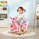 preview thumbnail 9 of 8, Toddler Rocking Unicorn with Music, Safety Seatbelt & Footrests, Plush Ride-On Horse for Kids 18-36 Months