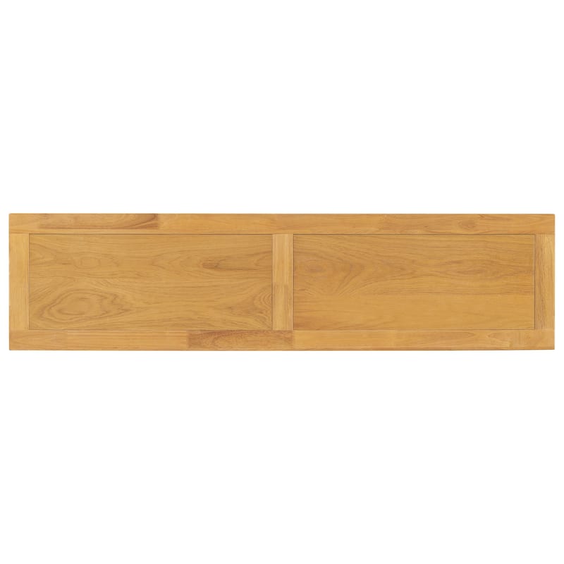 Vintage Wood Grain Console Table with Bottom Shelf, 63" Extra Long Entryway Table Solid Wood Sofa Table with Sculptural Vase Leg