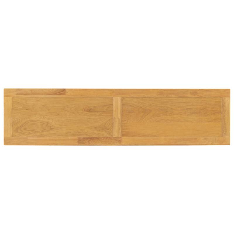 Vintage Wood Grain Console Table with Bottom Shelf and Vase Legs, 63" Narrow Long Entryway Table Living Room Side Table