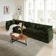 preview thumbnail 109 of 162, Cloud Chenille Upholstered Modular Sectional Sofa with DIY Combination Design Green 4-Seater Sofa