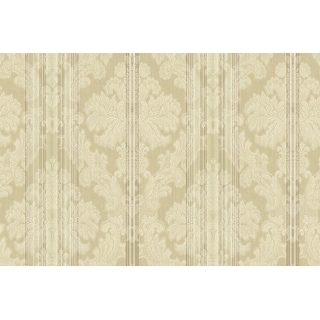 Seabrook Designs Nadia Striped Damask Unpasted Wallpaper