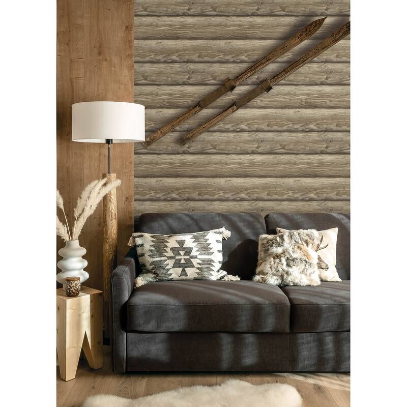 Bunkhouse Light Brown Wallpaper