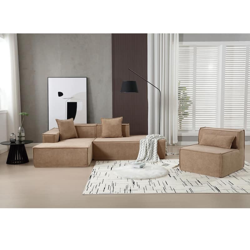 Modular Combination Living Room Sofa Set,Modern Sofa,Free Installation Sofa,L-shaped,Italian Minimalist Tofu Block Sofa