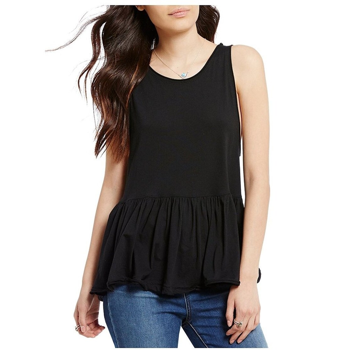 Free People Cantina Peplum Tank Top