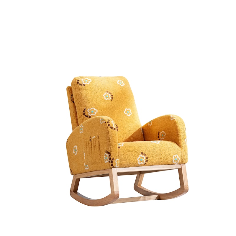 26.8"W Modern High Back Rocking Chair for Nursery