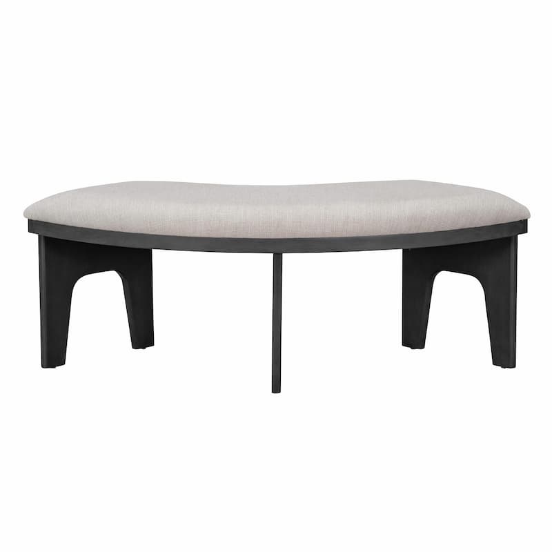 5-Piece Rustic Charm Round Dining Set - 3 Upholstered Chairs with Curved Bench