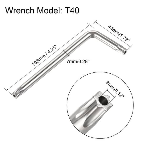 M8x12mm Torx Machine Screw 20pcs Pan Head Screws w T40 LType Wrench