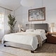 preview thumbnail 4 of 80, Celeste Modern Upholstered Bed, Box Spring Required Grey - Queen