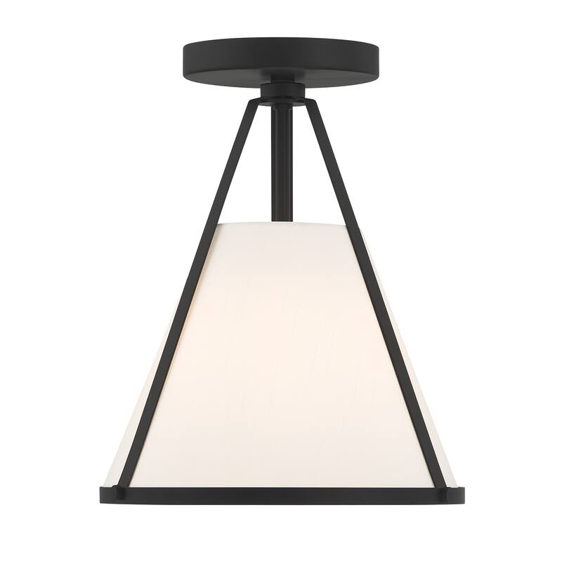 Fulton 1 Light Black Semi Flush Mount