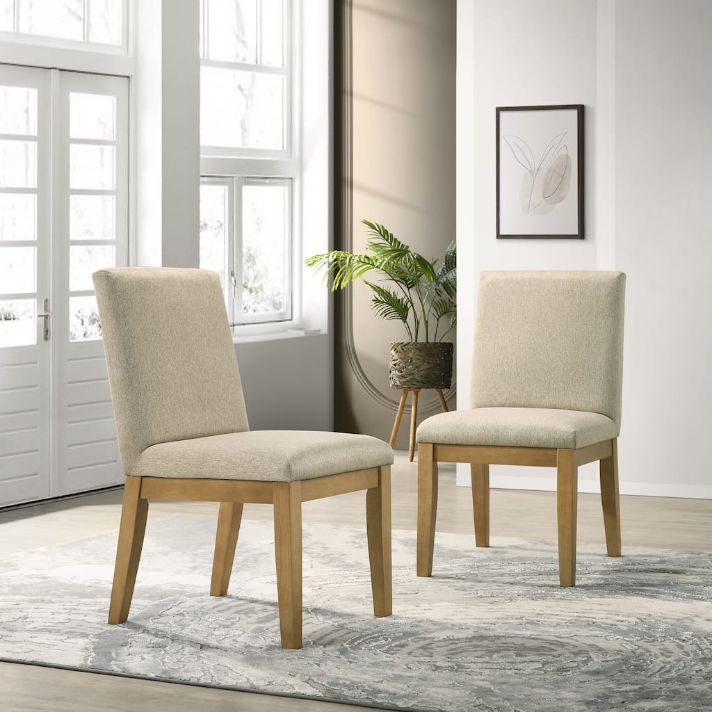 Contemporary Solid Wood Dining Chairs,Set of 2,for Breakfast Nook,Kitchen,Living Room