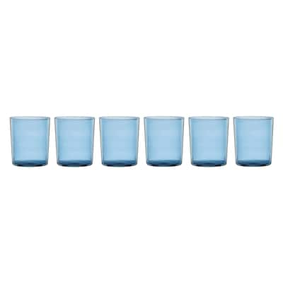 Oneida Stackables Drinkware, Set of 12, Tall and Short Glasses - (6) Tall: 4" H x 3.5" Round; 14 fl. oz.