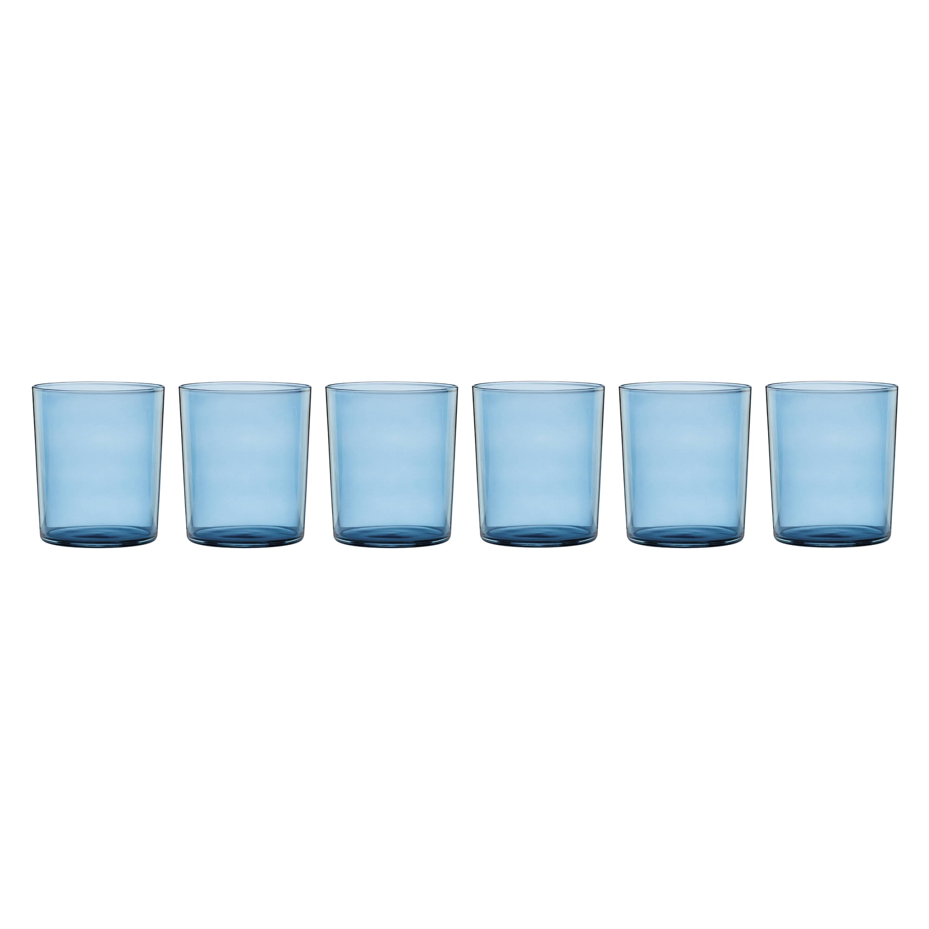 Oneida Stackables Drinkware, Set of 6, Tall Glasses - 6-Piece Tall: 4" H x 3.5" Round; 14 fl. oz.