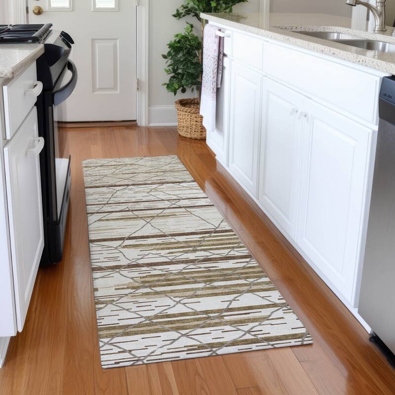 Premium Washable Super Soft Modern Himalaya Mayfield Rug - 2'3" x 7'6" - Ivory