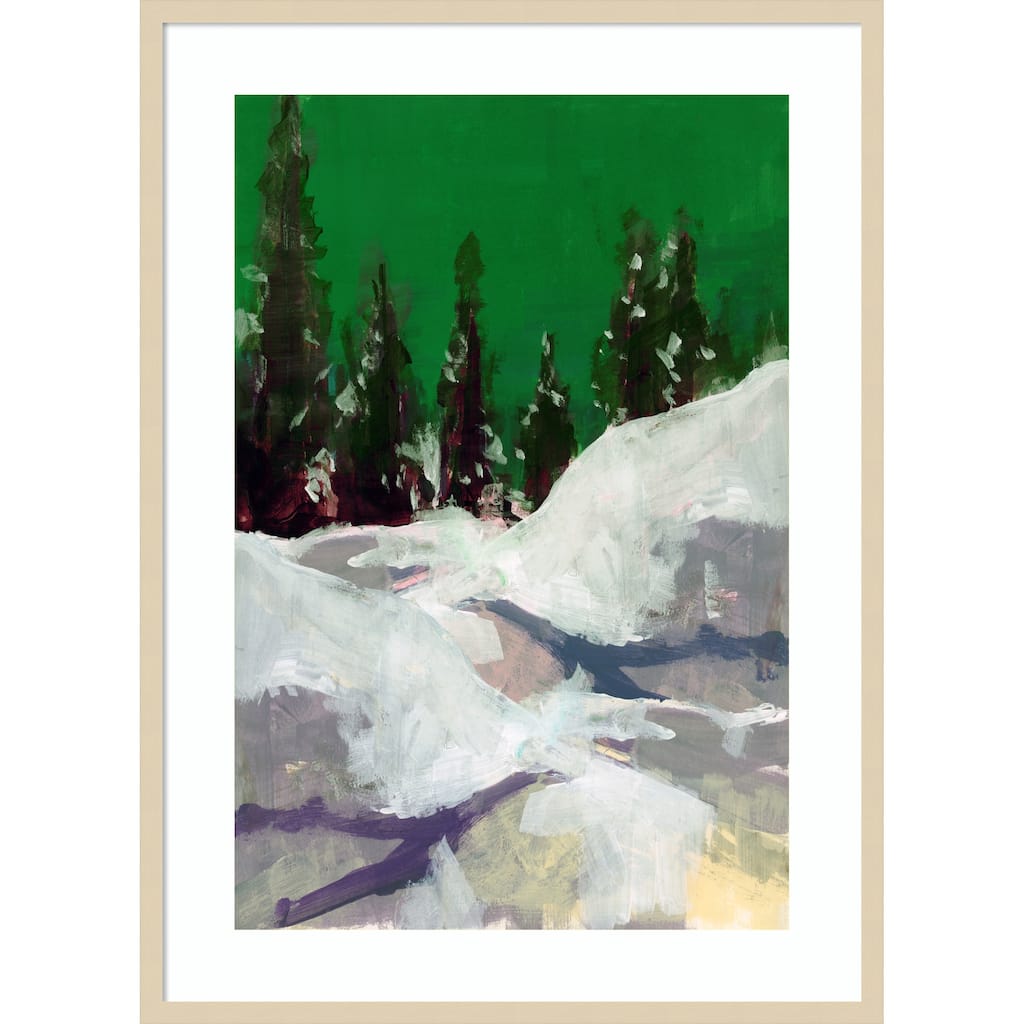 Winter Scene In the Forest 2 by Cartissi Wood Framed Wall Art Print