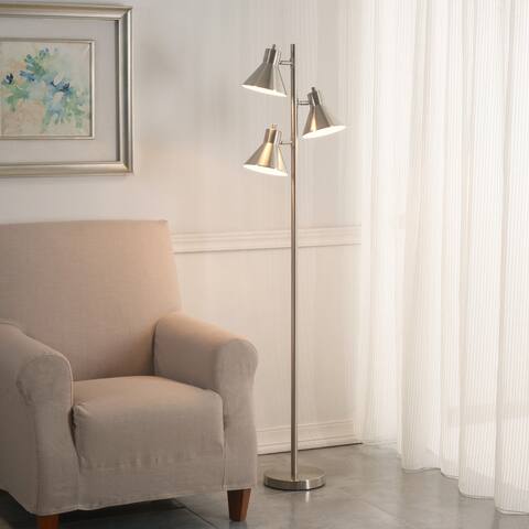 Poplar Brushed Steel Tree Lamp