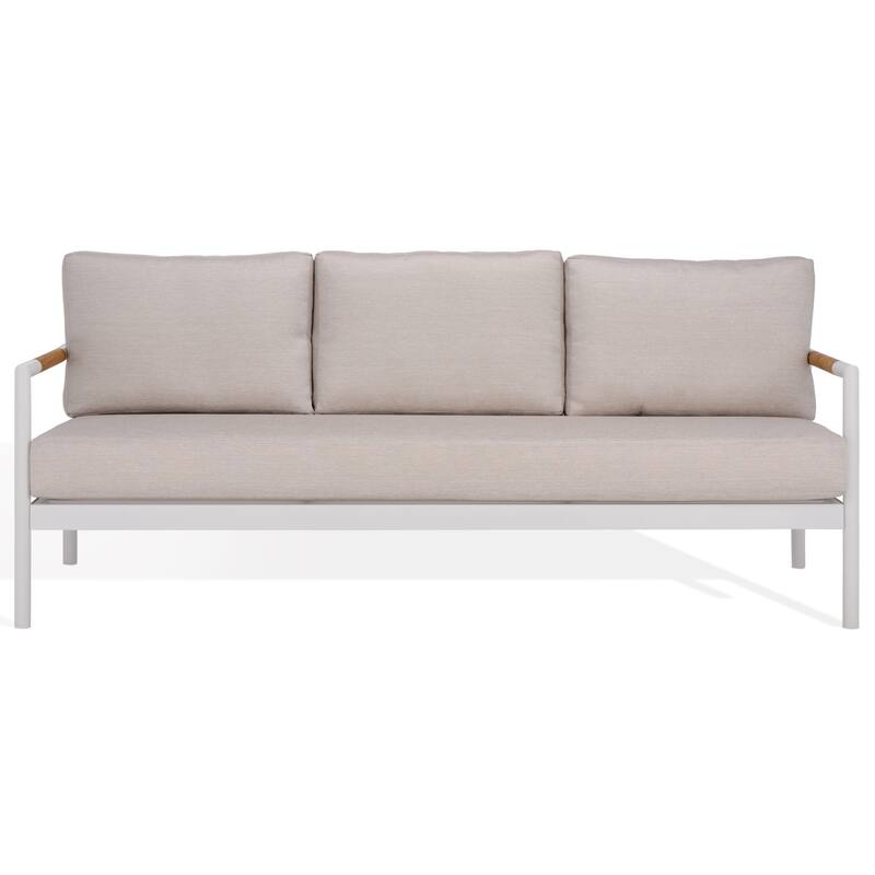 SAFAVIEH COUTURE Chryssa Aluminum Patio Sofa - 78"W x 34"D x 29"H